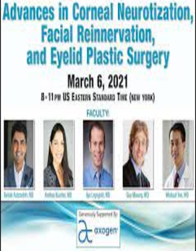 Advances in Corneal Neurotization, Facial Reinnervation, and Eyelid Plastic Surgery (CME VIDEOS)